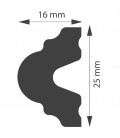 Dekoratívna lišta na stenu WD25D 2m