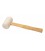 Kladivo gumené MASTERTOOL 55 mm 340 g drevená násada biela 02-0311