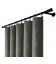 Zamatový záves s riasiacou páskou - Midnight Graphite, tmavosivý