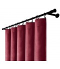 Zamatový záves s riasiacou páskou – Burgundy Shadow, vínovo-červená