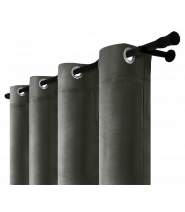 Zamatový záves s krúžkami - Caramel Grace, pieskovo-béžový