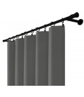 Zatemňovací záves s riasiacou páskou - Blackout Royal Steel, tmavosivá