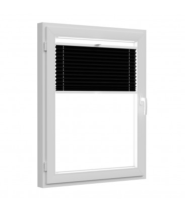 Roleta plisé extra séria s montážou do rámu Čierna