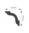 Dekoratívna lišta na strop CD50C 200x5,2x5,2 cm DSM