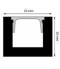 Stropná a nástenná LED lišta DL25 na nepriame osvetlenie 200 x 2,5 x 2 cm